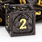 Haxtec Metal DND Dice Set, 7 Pcs Dragon Pattern Polyhedral Dice for RPG