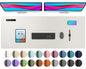Leather Desk Pad Protector, Mouse Pad, Office Desk Mat, Non-Slip PU Leather Desk Blotter, Laptop Desk Pad, Waterproof Desk Writing Pad for Office and Home (48"x17", Lavender)