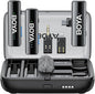 BOYA BOYALINK 2 Wireless Lavalier Microphone for iPhone Camera Android, Mini Lapel Micophone Wireless, 48 KHz 24 Bit, 6mm Mic, 1000ft, 30h Use, Noise Cancelling, Clip on Mic USB-C/Lightning/3.5mm TRS
