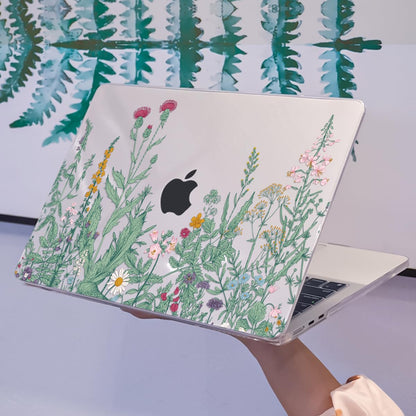 LCMOCICO for MacBook Air 13 Case M5 M4 M3 M2 2026-2022,Green Plants Flowers