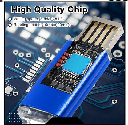 Hoteam 50 Pack USB 2.0 Flash Drives Bulk Blue Portable Thumb Drive with Hat USB Sticks Bulk with 50 Pcs Lanyards for Data Storage File Sharing Commercial Gift(256MB)