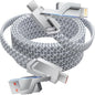 4 in 1 Charging Cable 5FT -MAX 66W Fast Charging Multi Charging Cable for All Devices, USB A/C to C/Lightning Cable Multiple iPhone Charger Cord for iPhone 16/15/14/13/iPad/Android/Tablets and More