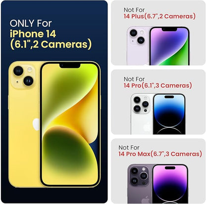 FireNova Designed for iPhone 14 Case, Silicone Upgraded [Camera Protection] Phone Case with [2 Screen Protectors], Soft Anti-Scratch Microfiber Lining Inside, 6.1 inch, Stone