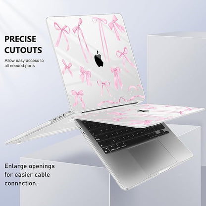 for MacBook Pro 16 inch Case 2019 2020 Release Model A2141, Plastic Hard Shell Cover with Keyboard Cover & Screen Protector for MacBook Pro 16 inch with Touch Bar & Touch ID, Bowknot