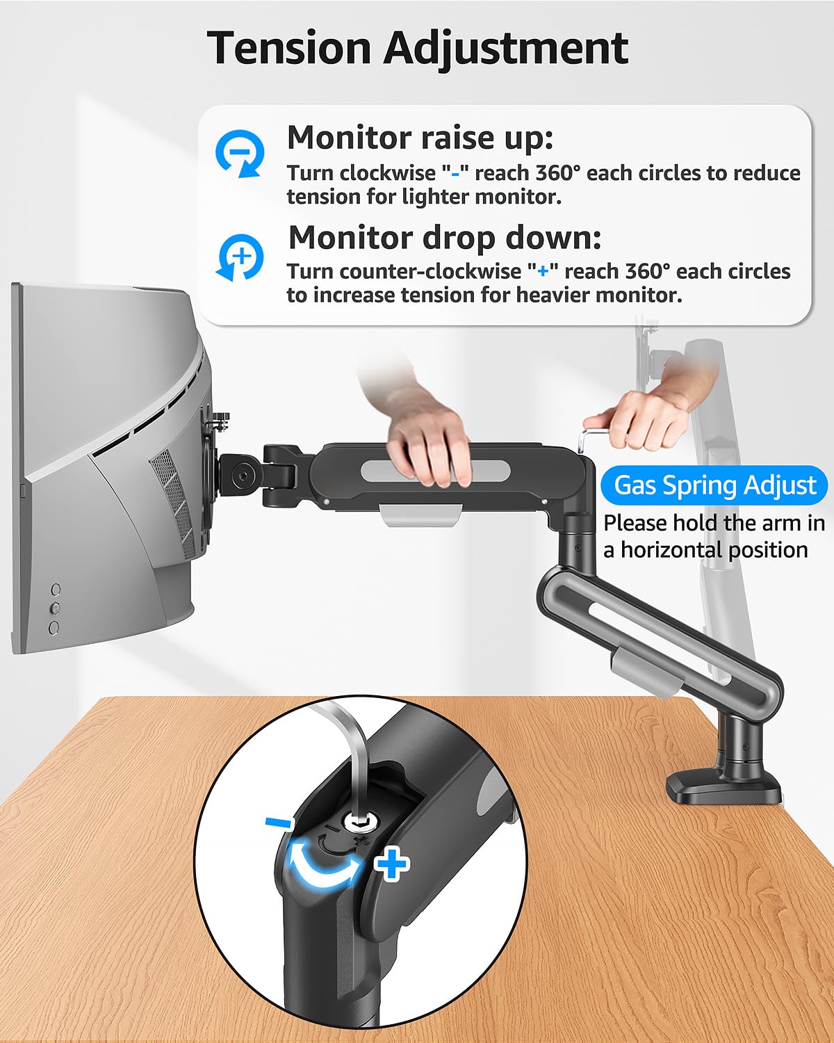 MOUNTUP Dual Monitor Mount, Heavy Duty Monitors Arm