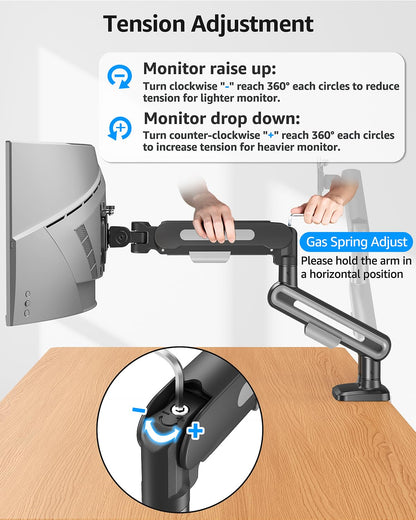 MOUNTUP Dual Monitor Mount, Heavy Duty Monitors Arm