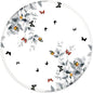ITNRSIIET Round Mouse Pad with Stitched Edge Premium-Textured Waterproof Non-Slip Rubber Base Desktop Protection Mat Diameter 8.7 inches, Flowers and Butterflies