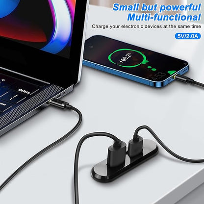 XMSJSIY USB USB C Desk Power Grommet Outlet 5V/2A USB/Type-C Embedded Charging Port Phone Desktop Charger Scoket Station for Sofa Table Bedside Workbench Office,Home-1.2M/3.9FT