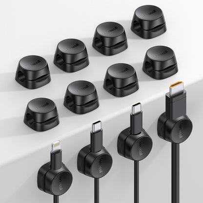 Lamicall 12 Pack Spring Cord Organizer Clips, Cable Management for Desk