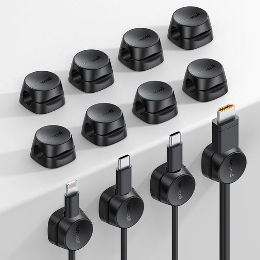 Lamicall 6Pack Cord Organizer, [1s Lock] Spring Cable Holder Clips for Desk