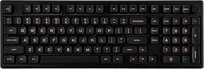 EPOMAKER Galaxy100 QMK/VIA Wireless Gaming Keyboard, Aluminum Shell, Bluetooth/2.4Ghz/USB-C, Pre-Lubed Hot-Swappable Linear Switches, NKRO, RGB Backlit (Black, Marble White Switch)
