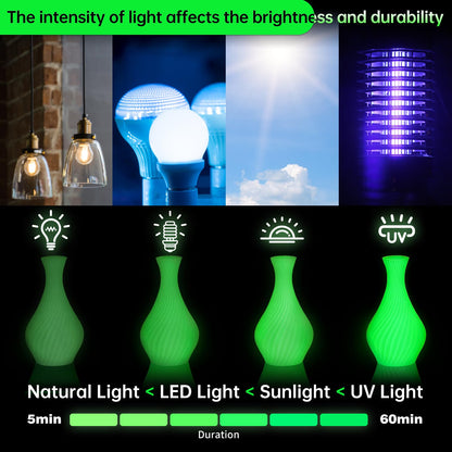 SUNLU PETG Glow in Dark Filament,1kg(White, Glow Green)