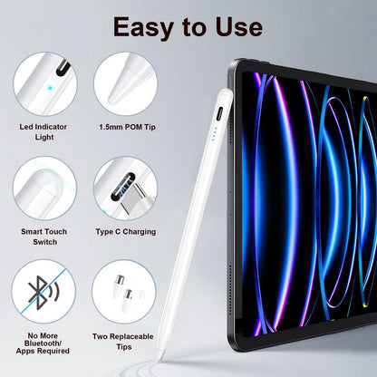 2 Pieces Stylus Pen for AMZ HD 10, Max 11, HD 8 Stylists Tablets, iPad, Samsung, Lenovo, Pixel, and All Touch Devices (Blue)