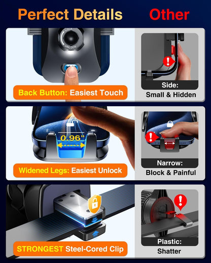 VANMASS【85+LBS Strongest Suction & Military-Grade Ultimate Car Phone Mount