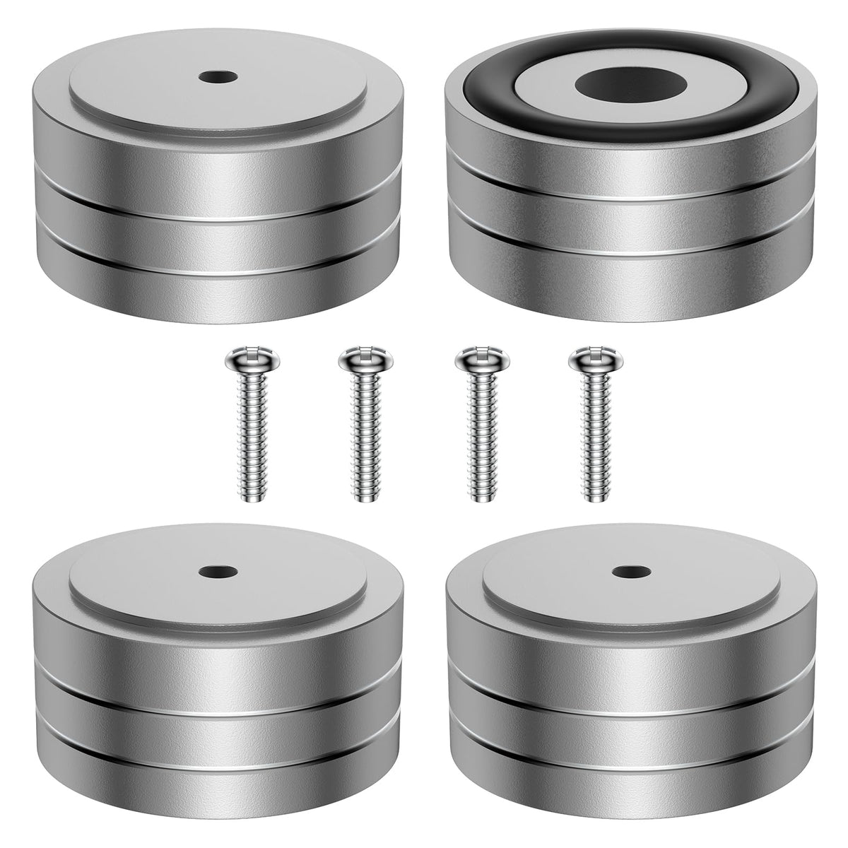 Tertullus 4 Pcs Speaker Feet Aluminum HiFi Turntable Feet Isolation Feet Aluminum Stand Speakers Spikes Audio Pads 58x22mm for HiFi Amplifier/Speaker/Turntable/Player(Gold)