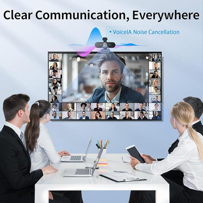 EMEET NOVA 4K Webcam for PC - Ultra 4K HD, PDAF Autofocus, Dual Noise-Cancelling Mics, 73° FOV, Auto Light Correction, USB-A, Privacy Cover, Ideal for High-End Business Meetings&Live Streaming