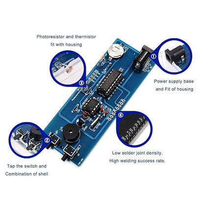 Soldering Practice Kit DIY RGB Digital Tube Adjustable Multifunctional Alarm Clock Electronics Projects Soldering Kit Welding Skills Learn Soldering Kit for DIYers (04SZ01)