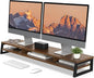 Fenge Dual Monitor Stand for Desk, 42.5in Large Monitor Riser for 2 Monitors, 2 Tier Computer Office Desk Top Shelf, Desktop Storage Stand for Laptop, PC, Computer, Printer