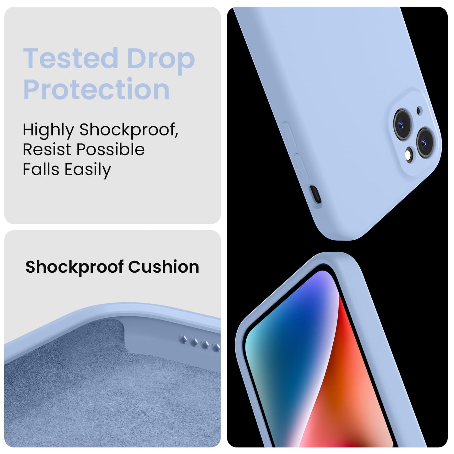 FireNova Designed for iPhone 13 Case, 6.1", Light Blue