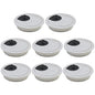 Desk Grommet 2-3/8" (60 mm), Desk Cord Hole Cover, Cable Grommet ABS Plastic, Desk Hole Grommet for Office and Home Table Cable, Detachable Cable Cord Organizer (Silver Sand 8 Pcs)