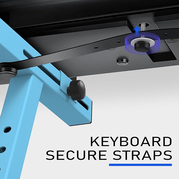Universal Keyboard Stand, Z-style Heavy-Duty Piano Stand, Adjustable and Portable Piano Keyboard Stand for 61 and 88 Keys, Blue