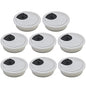 Desk Grommet 2-1/16" (53 mm), Desk Cord Hole Cover, Cable Grommet ABS Plastic, Desk Hole Grommet for Office and Home Table Cable, Detachable Cable Cord Organizer (Silver Sand 8 Pcs)