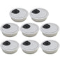 BOPOREAE Desk Grommet 2" (50 mm), Desk Cord Hole Cover, Cable Grommet ABS Plastic, Desk Hole Grommet for Office and Home Table Cable, Detachable Cable Cord Organizer (Silver Sand 8 Pcs)