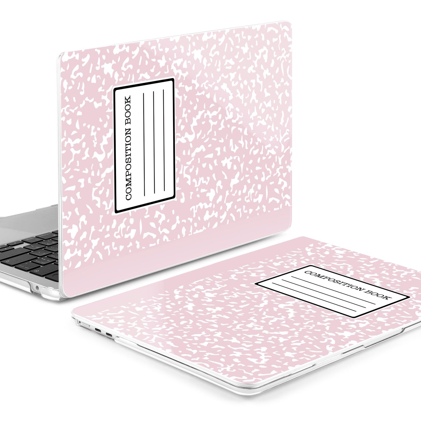 MEEgoodo Case for M5/M4/M3/M2 MacBook Air 13 inch Case 2026 2025 2024 2022, Fit Model A3449/A3240/A3113/A2681, Laptop Hard Shell Compatible with MacBook Air 13.6-inch, Pink Composition Book