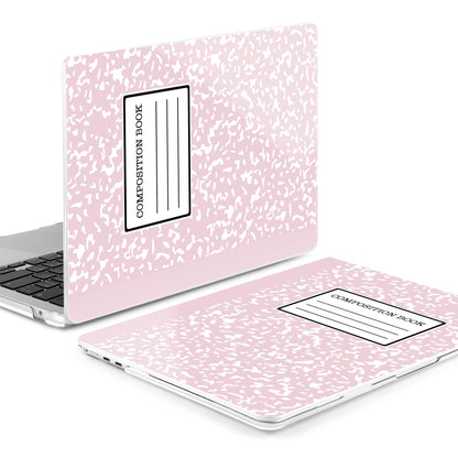 MEEgoodo Case for M5/M4/M3/M2 MacBook Air 13 inch Case 2026 2025 2024 2022, Fit Model A3449/A3240/A3113/A2681, Laptop Hard Shell Compatible with MacBook Air 13.6-inch, Pink Composition Book
