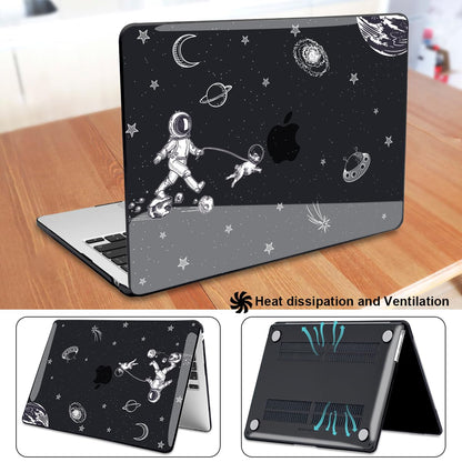 LCMOCICO for MacBook Air 13 Case M5 M4 M3 M2 2026-2022,Astronauts Space Dog