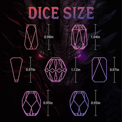 FONVGOGO Metal DND Dice Set for Dungeons and Dragon Dice Collector Gift RPG