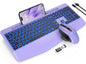 SABLUTE Wireless Keyboard and Mouse Combo, Backlit Scissor Keys, Wrist Rest