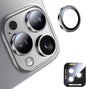 MAGIC JOHN for iPhone 16 Pro Max/16 Pro Camera Lens Protector [Alignment Kit&1:1 Invisible Perfect Fit] 9H Aerospace Tempered Glass Anti-Scratch Durable, Individual Cover Ring, Case Friendly, Set of 2, Silver