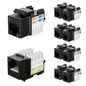 iwillink 10Gbps Cat6 Ethernet Coupler - 90-Degree Keystone Jack Adapter (Black) 10-Pack