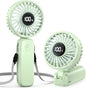 Portable Handheld Fan, 5000mAh Rechargeable Battery, Max 15H Cooling, 4 Speeds, LED Display, Foldable Design, 3-IN-1 Personal Pocket Fan with lanyard for Travel Outdoors Makeup Concert Commute