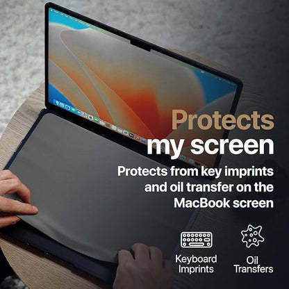 Kuzy Premium Keyboard Cover Cloth with Screen Imprint Protection - Lint Free Microfiber Cleaning Cloth - Computer Screen Cleaner Compatible with MacBook Pro Air 13" and MacBook Pro 14", 1 pk