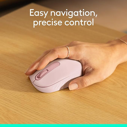 Logitech M196 Bluetooth Wireless Mouse, Compact and Portable Mouse for Laptops, Tablets and More, 12-Month Battery, Smooth Tracking, Compatible with PC and Mac, Windows and macOS - Rose