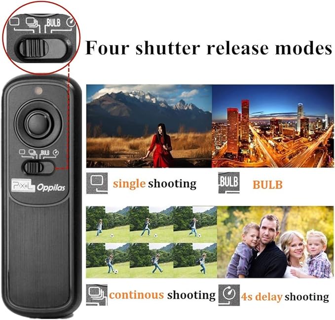 Pixel 2.4G Wireless Remote Control DC2 Remote Shutter Release Compatible with Nikon MC-DC2 Z7 Z7II Z6 Z6II Z5 D5600 D3300 D5000 D5100 D5200 D5300 D90 D7000 D7100 D7200 D7500 D780 D610 D750 P7700 P7800