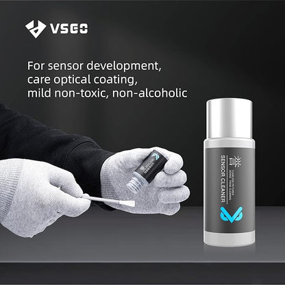 VSGO 4/3 Sensor Cleaning Kit for Mirrorless MILC and ILDC Cameras, 6pcs Micro Four Thirds CMOS Cleaner Swabs (12mm) and 10ml Cleaner Included (VS-S01E)