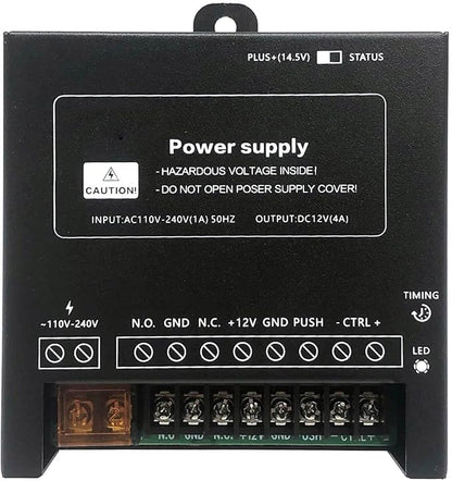 Door Access Control System Kit - Fingerprint, RFID Card, and Password Entry, 1200LB Magnetic Lock, Infrared Wireless Switch, Waterproof Door Access Controller with LCD Screen Display