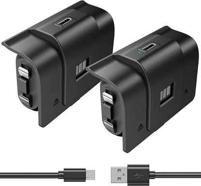 Rechargeable Xbox Controller Battery Pack, Play & Charge Kit for Xbox One/Xbox Series X|S - 40H Playtime, 2.5H Full Charge, with Cover & Charging Cable, Xbox Accessories for Xbox One S/One X/One Elite
