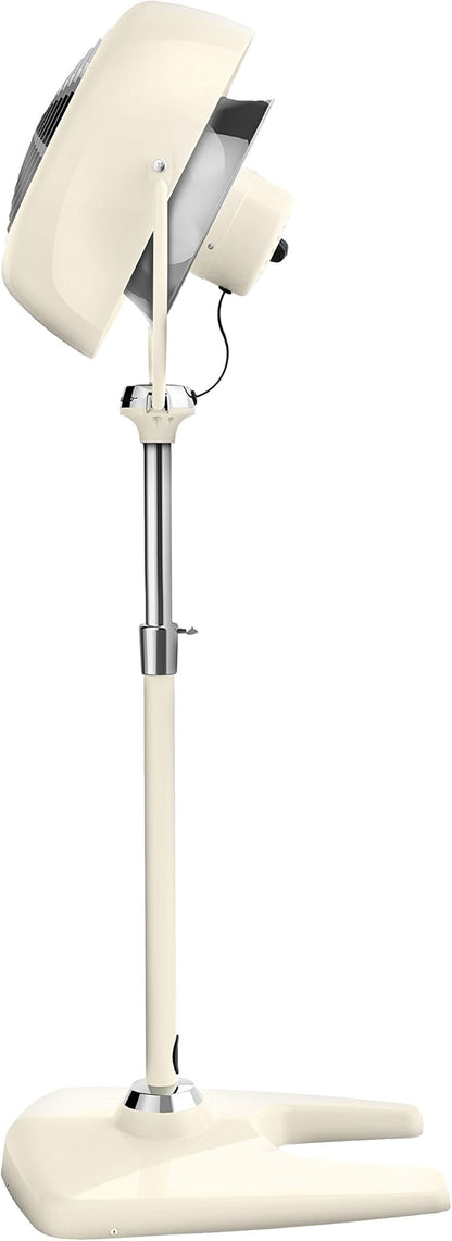 Vornado VFAN™ Sr. Pedestal Vintage Fan Retro Metal Standing Air Circulator for Cooling & Décor 3 Speeds, Adjustable Tilt Vintage White