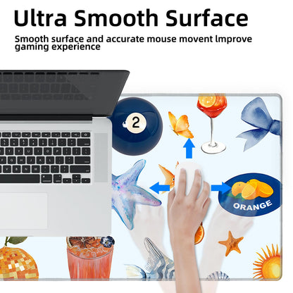 Galdas Gaming Mouse Pad XXL XL Large Long Extended Big Mousepad Non-Slip Rubber Keyboard Mouse Pad with Stitched Edges for Laptop Home Office (31.5x11.8x0.08 Inch) -Shell 2025