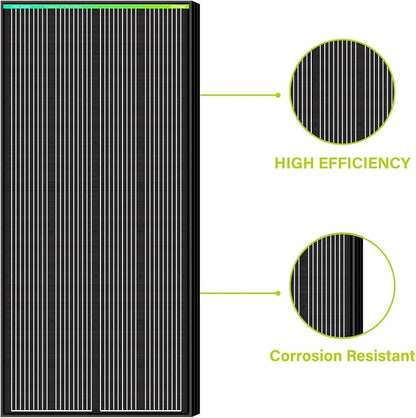 Newpowa PRO 200 Watt 12 Volt Monocrystalline 200W 12V Solar Panel, 9 busbar PV Module, High Efficiency Mono Module RV Marine Boat Off Grid
