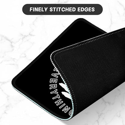 ITNRSIIET Mouse Pad with Stitched Edge Premium Textured Smooth Precise Operation Waterproof Washable Non-Slip Rubber Base Desktop Protection Mat, 10.2×8.3×0.12 inches, Funny Cat
