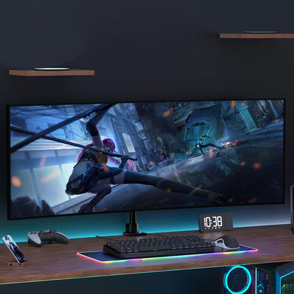 24-57'' Ultrawide Monitor Desk Mount, Aluminum Heavy Duty Monitor Arm