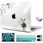 MEEgoodo for M5/M4/M3/M2 MacBook Air 15 inch Case 2026 2025 2024 2023, Case Fit Model (A3448/A3241/A3114/A2941) for MacBook Air 15.3 inch, Gold Flowers Lilies