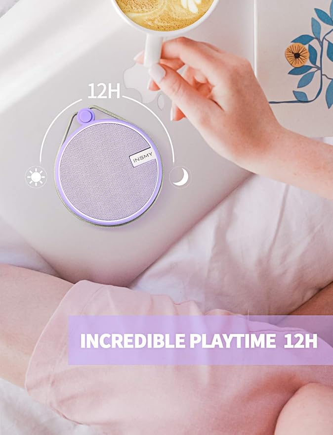 INSMY C12 IP67 Waterproof Shower Bluetooth Speakers Portable Small Speaker
