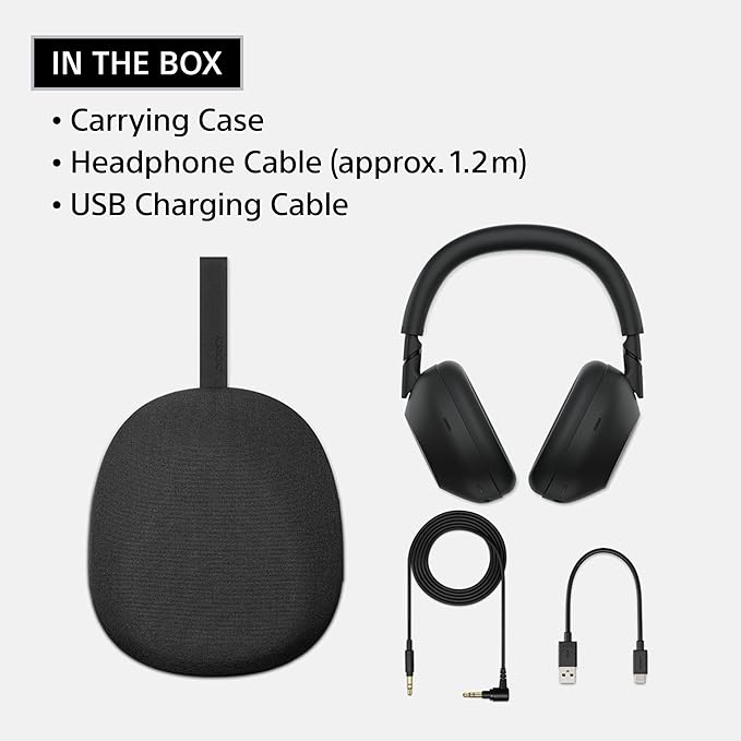 Sony WH-1000XM6 The Best Wireless Noise Canceling Headphones, HD NC Processor QN3, 12 Microphones, Adaptive NC Optimizer, Mastered by Engineers, Studio-Quality, 30-Hour Battery, Midnight Blue