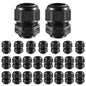 RTHIEAI 25 PCS 1"(17-25mm) NPT Nylon Cable Gland Joints with Gaskets, IP68 Adjustable Lock Nut Strain Relief Cord Grip Waterproof Cable Glands - UL Listed and RoHS Compliant